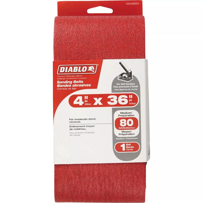 36" X 4" Red General Purpose Abrasive Belt
