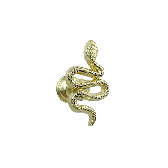 Snake Shape Modern Gold Metal Cabinet Knobs And Drawer Handles