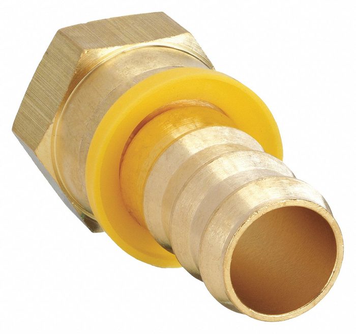 JIC x Hose Barb, Push-On Hose Fitting
