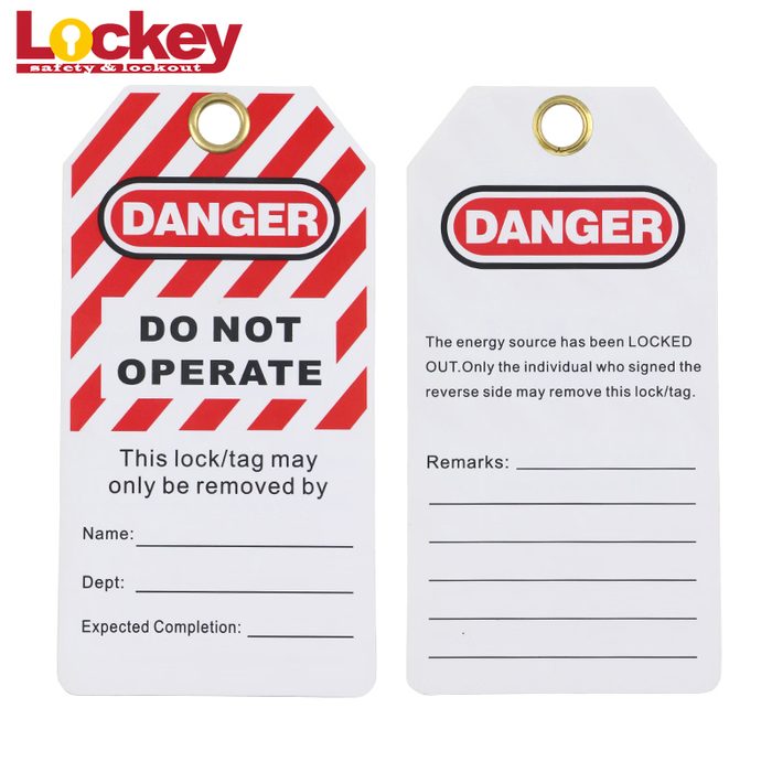 PVC Department Safety Lockout Tagout Warning Tag
