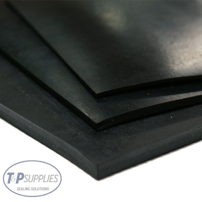 Neoprene Rubber Gasket Sheet 48" W x 4' L x 1/8" Thk Black