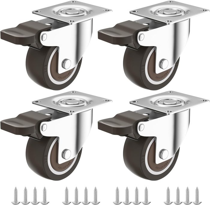 Small Caster Wheels, 1 Inch, 100lbs Load Capacity
