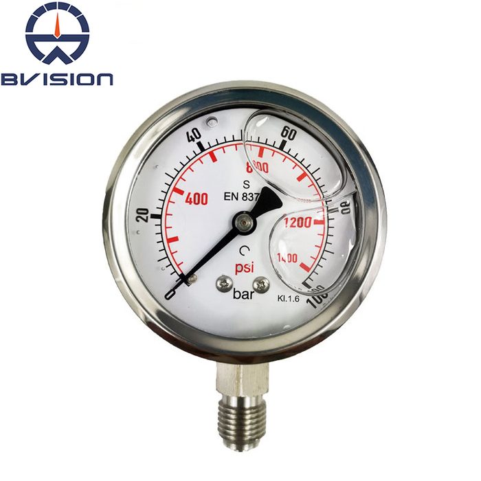 Pressure Gauge with Double Scale Displays