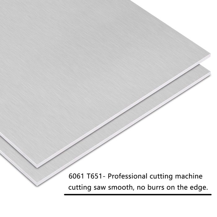 Aluminum Sheet Metal, 12" x 12" x 1/16", 6061 T651