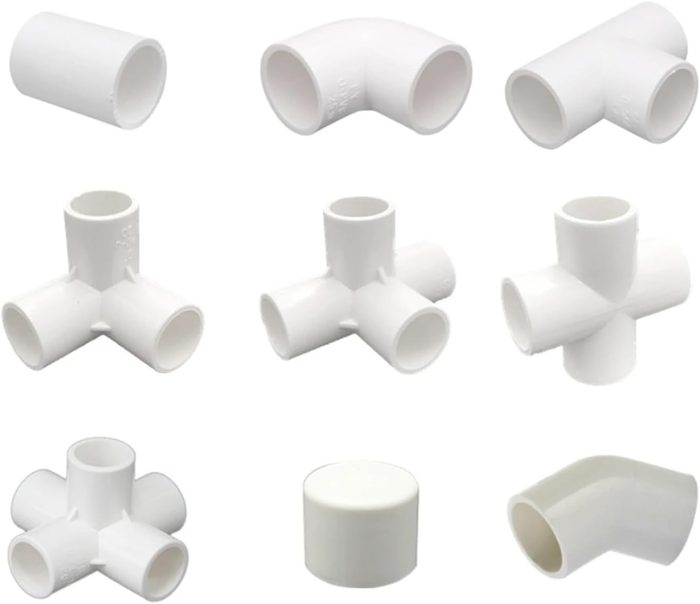 White PVC Pipe Fittings Straight Connector