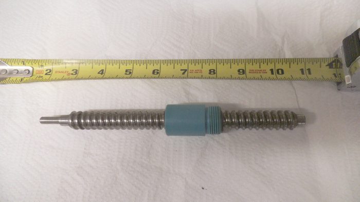 Lead screw with plastic nut, 5/8" dia x 8-1/2" long