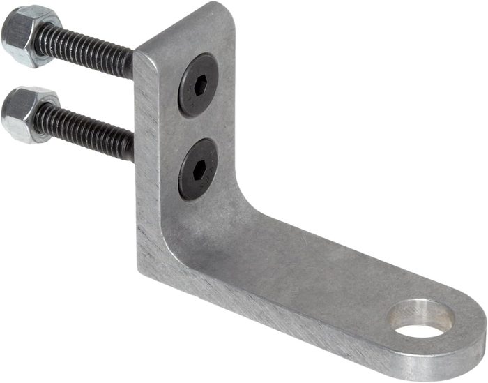 Chrome L Bracket Warning Whip Mount