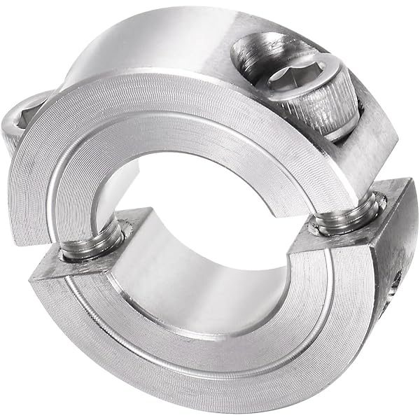 Two-Piece Split Shaft Collars, Clamping Type