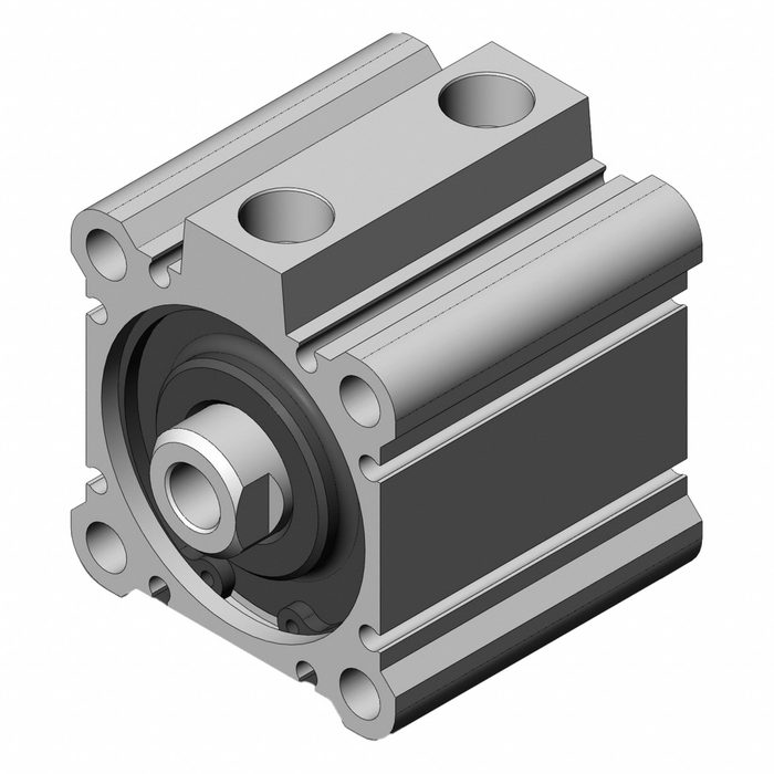 Compact Double-Acting Air Cylinder, 50 mm Bore Dia, 20 mm Stroke Lg
