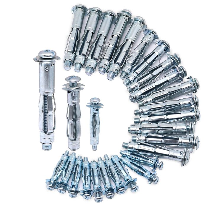 Hollow Wall Anchors with Screws Heavy Duty, Carbon Steel Zinc Plated Molly Bolts Wall Anchors for Drywall Plaster Walls
