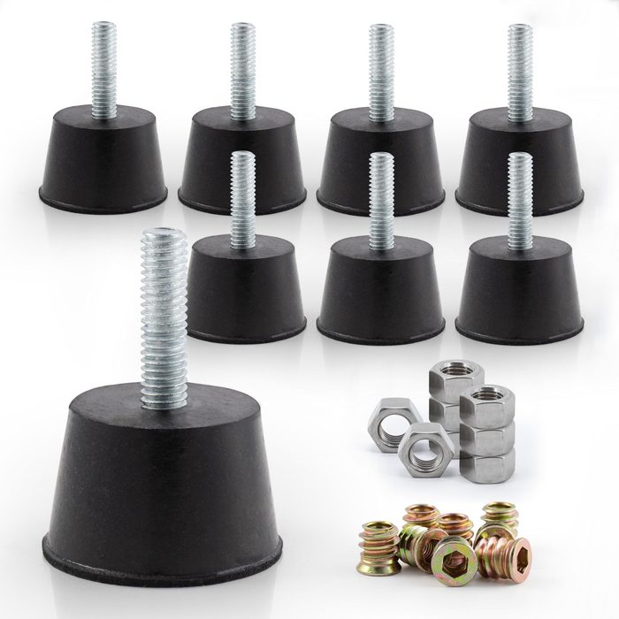 Adjustable Furniture Felt Leveling Feet Pads M6 Screw-in Height Adjusters Levelers Glides