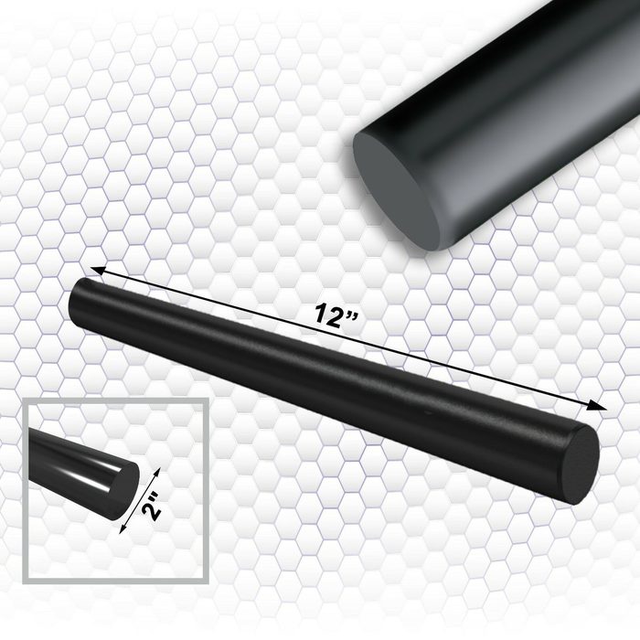 Delrin Acetal Plastic Rod, Black