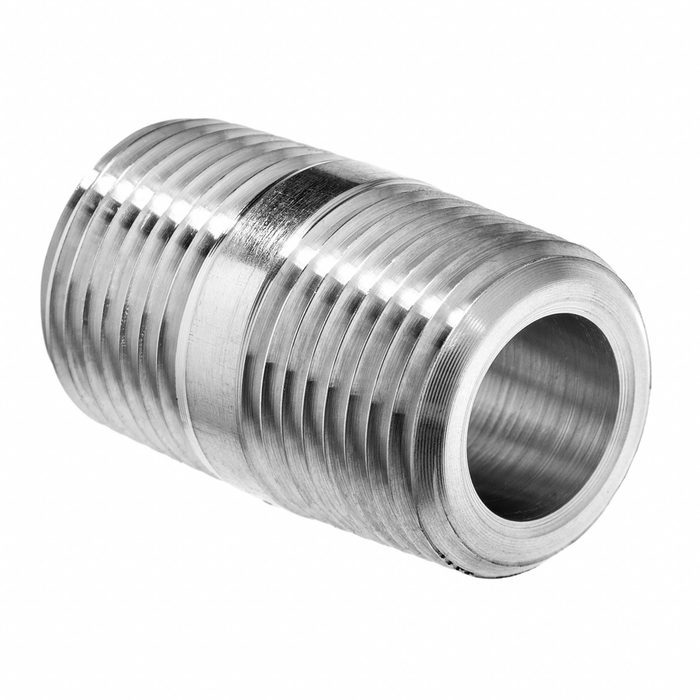 304 Stainless Steel Long Nipple, 3/8 in x 3/8 in, Male NPT