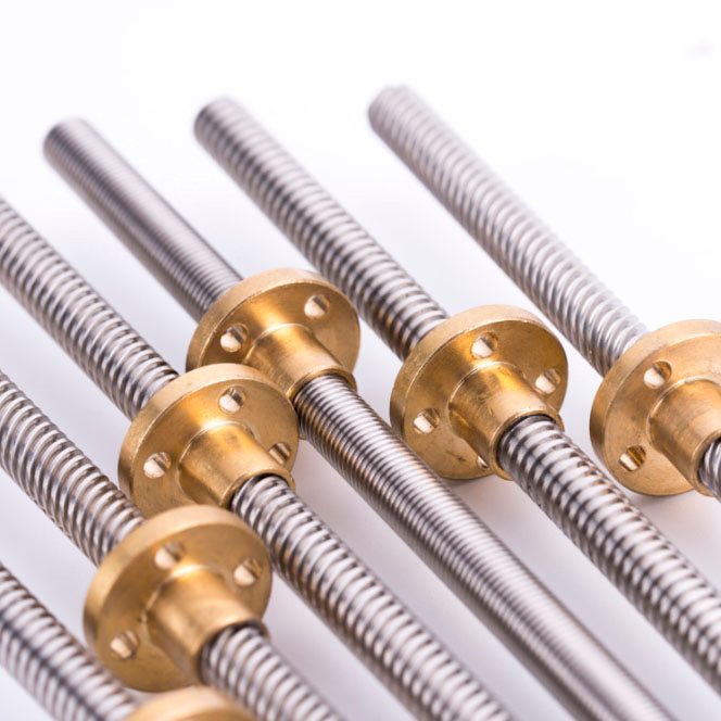 Ground Lead Screw Shaft Threading Machined Trapezoidal Lead Screw