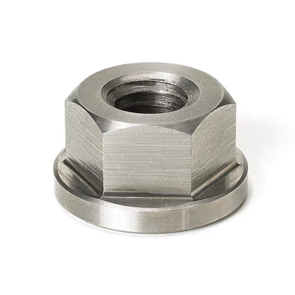 18-8 Stainless Steel Flange Nuts, No 5-40 Thread Size, 5/16in Hex, 13/32in Width, 11/64in Height