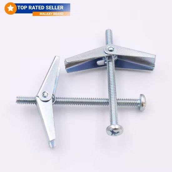 MALAXY Zinc Plating Carbon Steel Mushroom Head Toggle Bolt Anchor