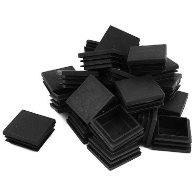 40x40mm Black ABS Plastic End Cap