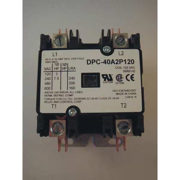 Definite Purpose Contactor 2P 40A 120VAC
