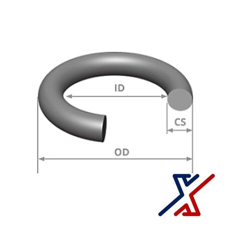 Round O-Ring, ID 200mm, WD 2mm, OD 204mm