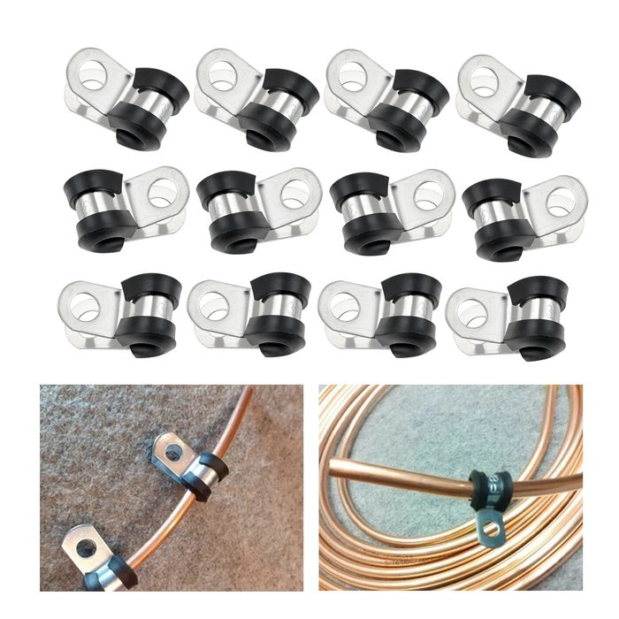 Brake Pipe Clips Zinc+Rubber Designed For 3/16