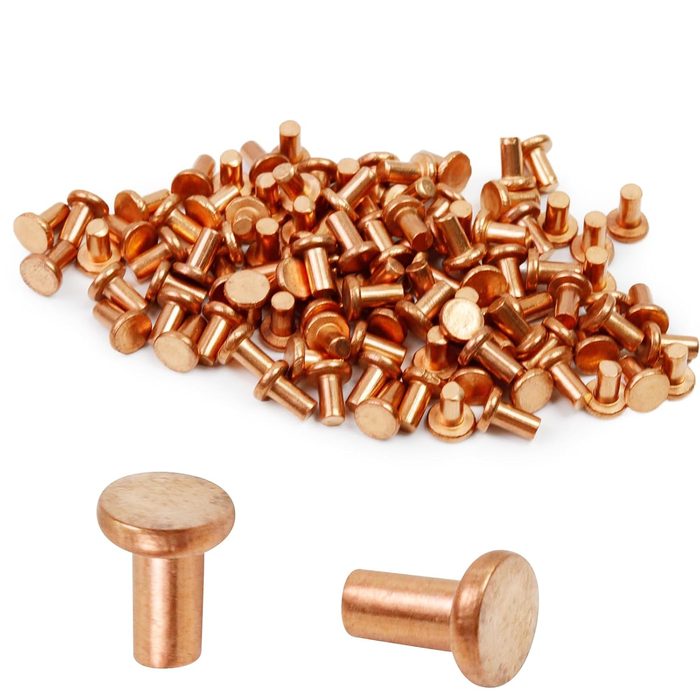 Flat Head Copper Solid Rivets Fasteners