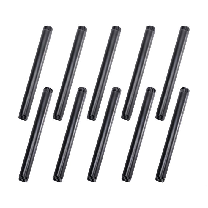 1/2" x 8" Black Painted Iron Pipe