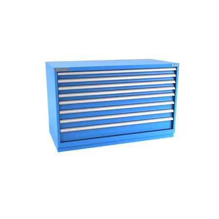 Modular Drawer Cabinet, 8 Drawer, Blue, Steel, 28 in W