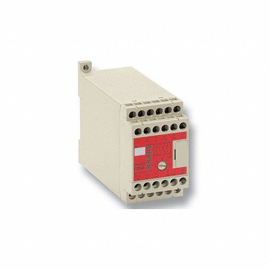 Safety Relay, 3.7 in Body H, 50/60 Hz
