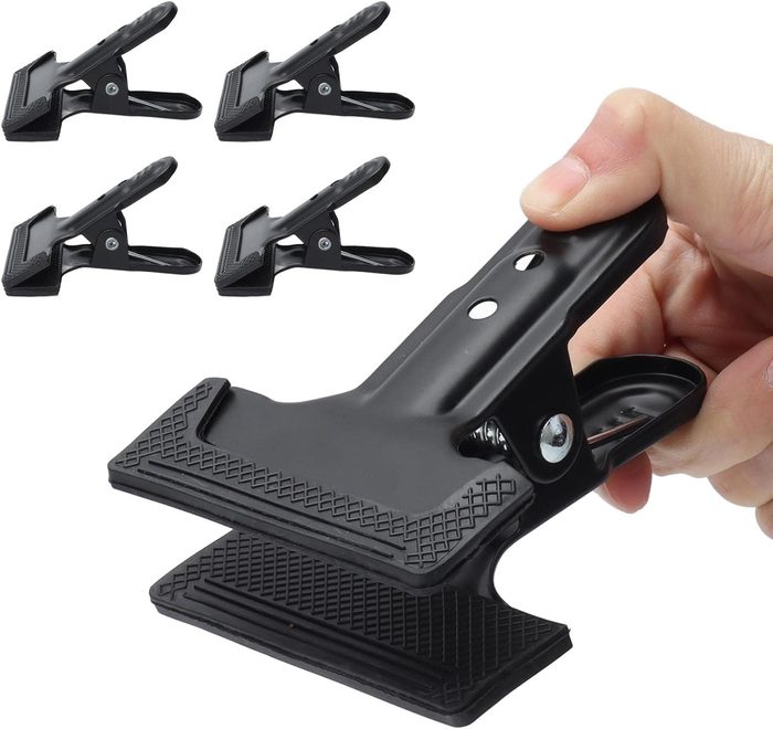 Heavy Duty Metal Clips Wide Mouth Black Spring Clamps for Woodworking, Photo Studio Backdrops