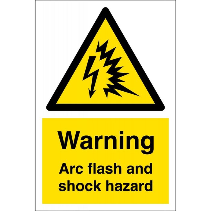 Arc Flash Shock Hazard Warning Label