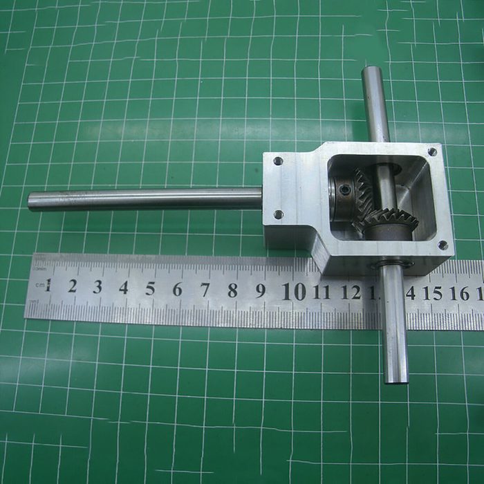 90° Right Angle Gearbox Speed Reducer Transmission Ratio 1:1
