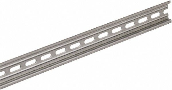 2m Long x 0.3 Inch Wide x 1.38 Inch High Steel DIN Rail