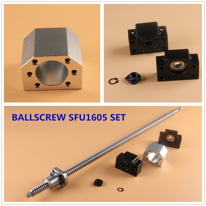 SFU1605/1000mm Ballscrew with Metal Ballnut