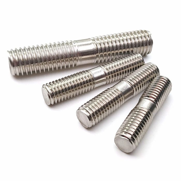 Carbon Steel Titanium Double Head Thread Fasteners Half Thread Stud Bolt Threaded Rod DIN 975 976