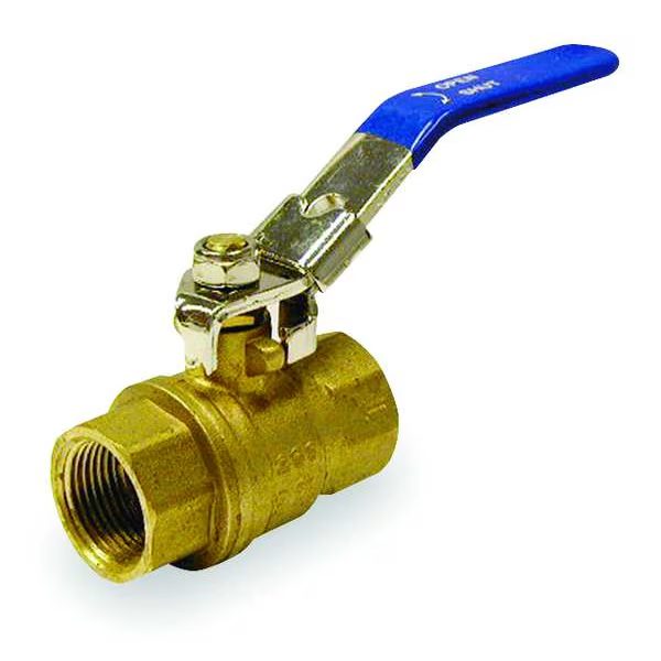 1-1/4" FNPT Brass Ball Valve Inline