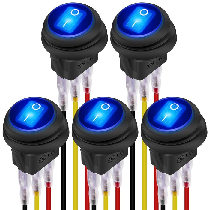 Waterproof Rocker Switch 12v ON/Off, LED Backlit