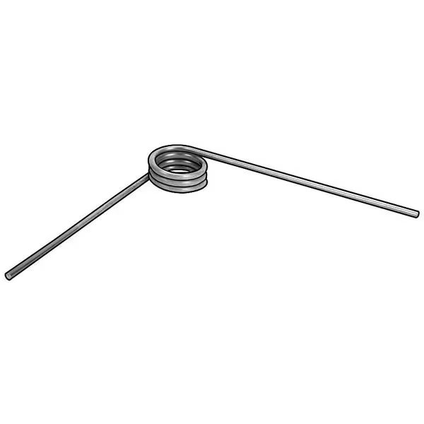 Torsion Spring, 360 Deg, 0.271 in OD, Plain Finish