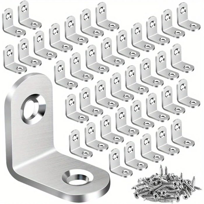 Stainless Steel L Brackets - Small Right Angle