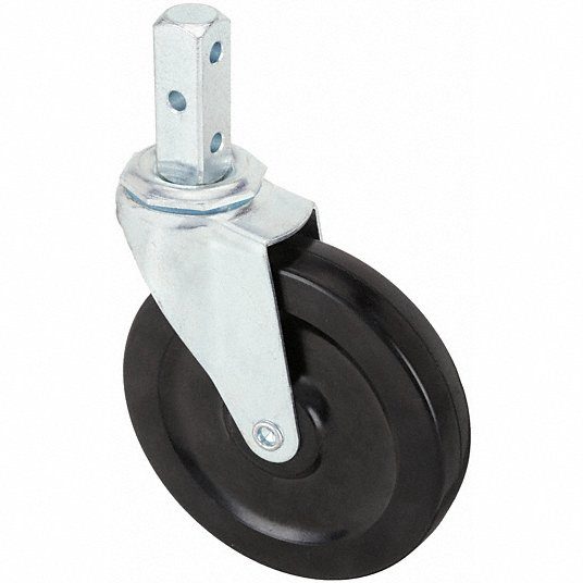 Swivel, 4 in Wheel Dia., Stem Caster