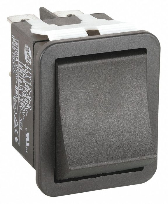 Rocker Switch: DPST, Momentary On/Off