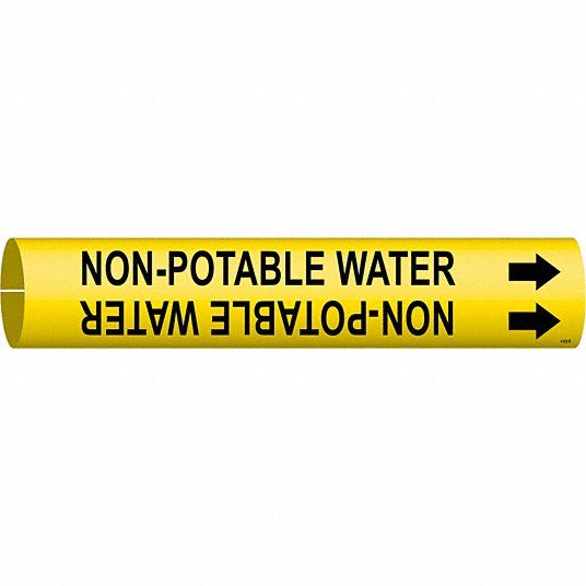 Marine Pipe Markers - Non-Potable Water Safety Labels