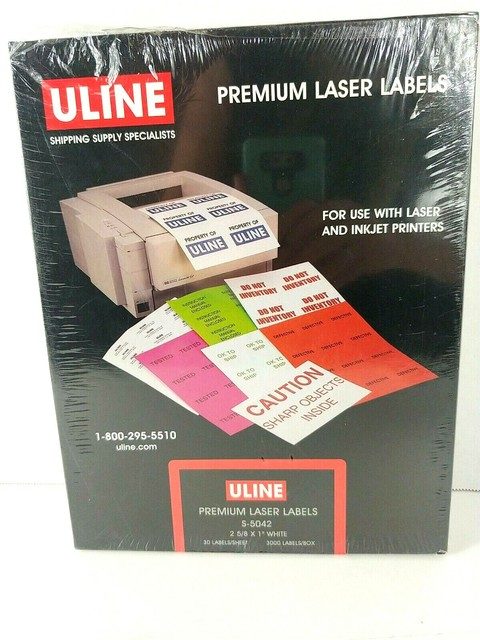 Laser Labels - White, 2 5/8 x 1"