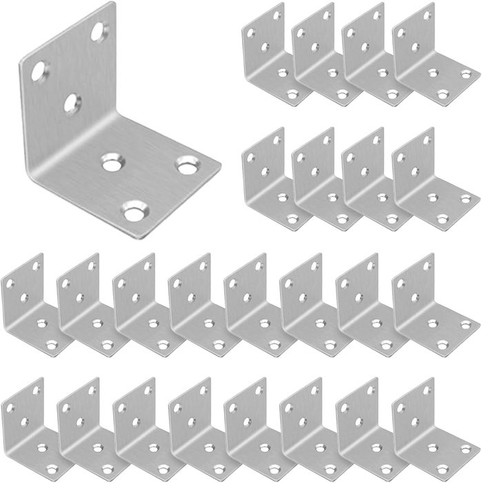 1.5'' Metal Angle Brackets with Slot, 90° L Brackets