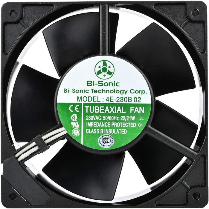 AC Axial Fan 4E-230BW, 220V AC 120mm x 120mm x 38mm