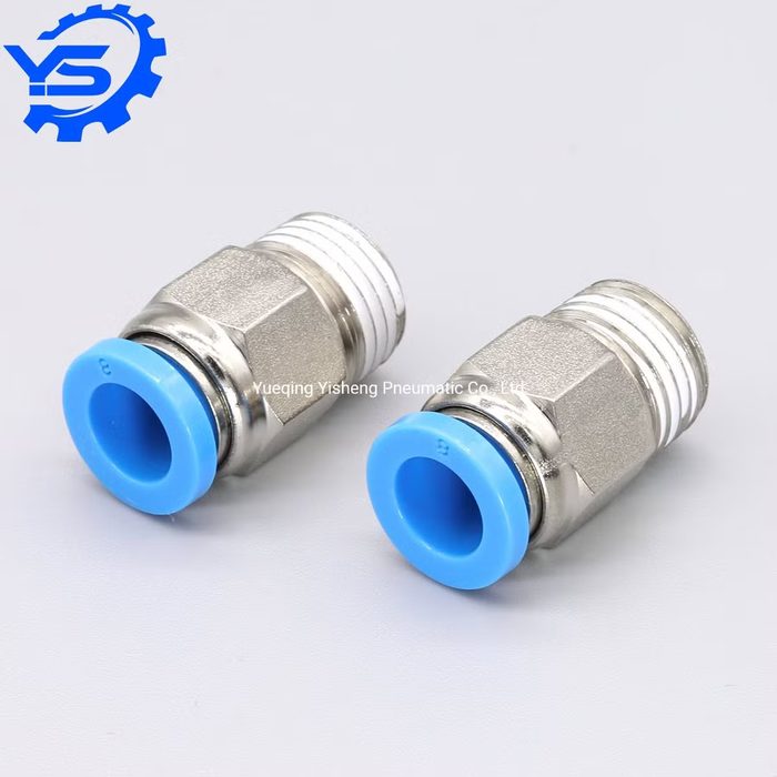 Copper Pneumatic Quick Connector Push to Connect Straight Quick Release Connector