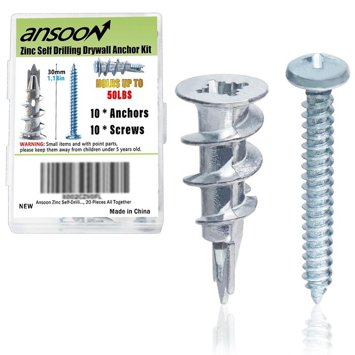 #8 Hollow Drywall Anchors and Screws Kit