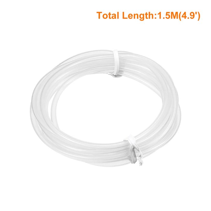 3mm ID x 5mm OD x 5' Long Silicone Tubing