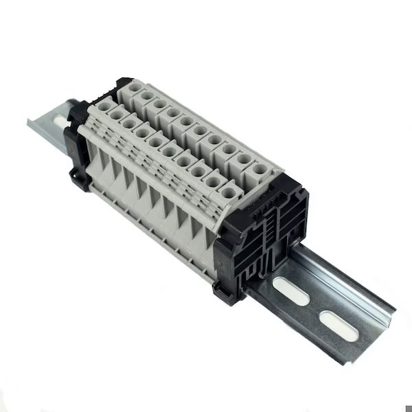 10 Gang Terminal Block Assembly RAAK6N21-10, 8-24 AWG, 50A, 300VAC UL