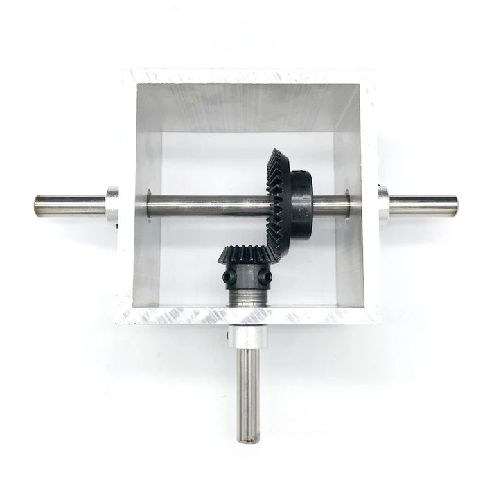 90 Degree Right Angle Transmission Reversing Gearbox Small Bevel Gear Angler 1:1