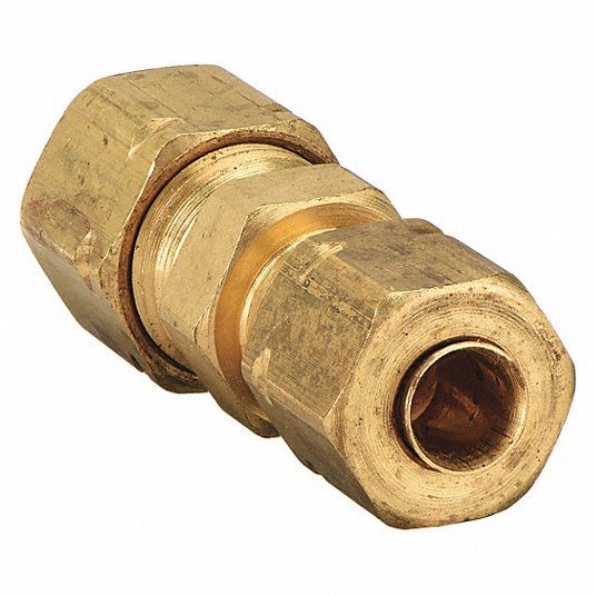 Compression Fitting Union: 3/16 in OD x 1/4